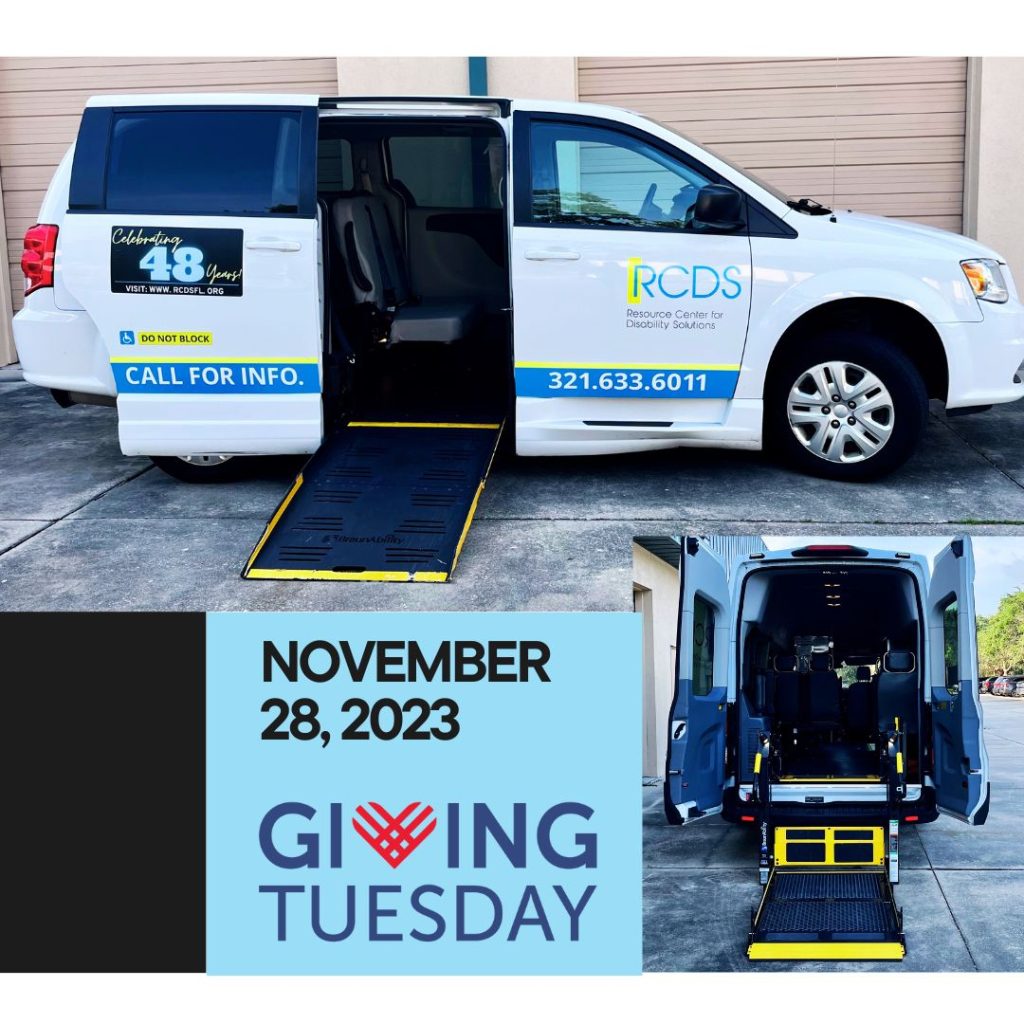 Image of our vans and the accessibility they provide. Date: November 28, 2023 Giving Tuesday. 